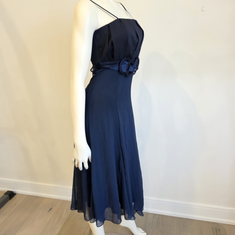 Rinascimento Navy Blue Midi Dress Assymetrical S - Picture 11 of 14